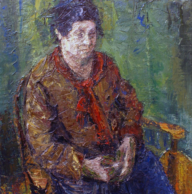 Portrait of Ros seated     oil on board    92x92cms     2012.jpg