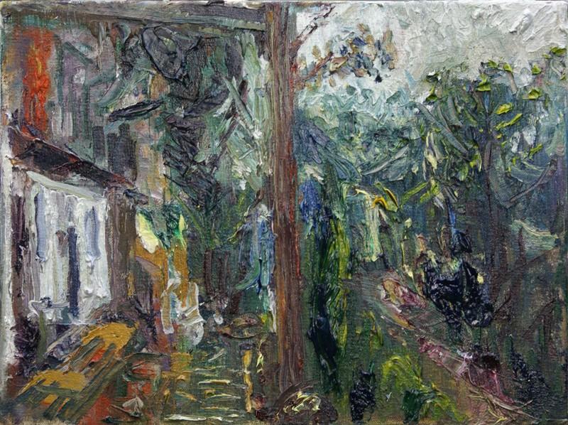 The terrace at Les Roquettes        oil on canvas     23x35cms     2013.jpg