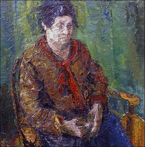 Portrait of Ros seated     oil on board    92x92cms     2012.jpg